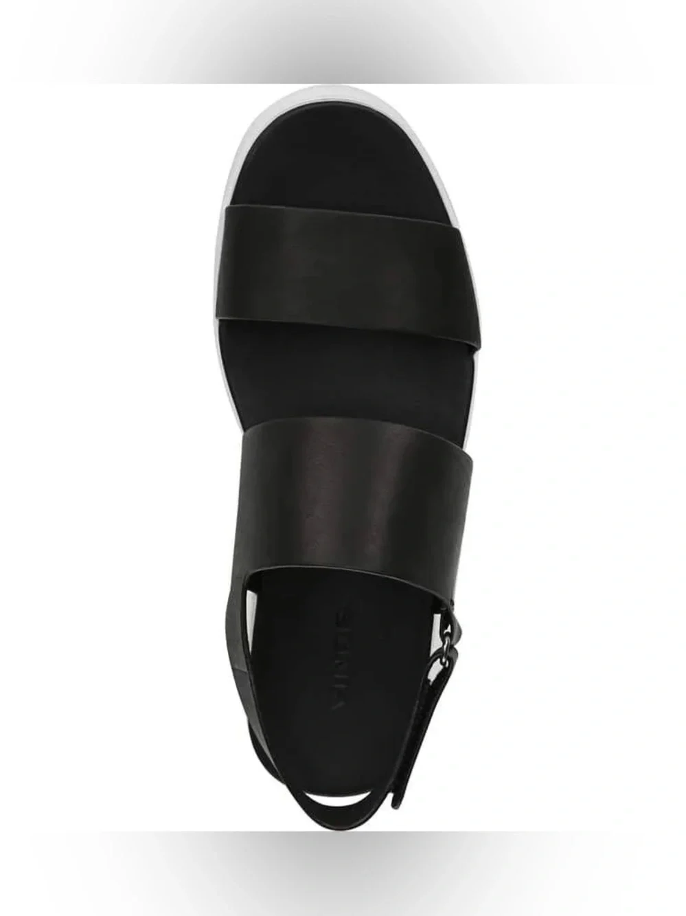 VINCE Westport Black Platform Sandals with White Sole